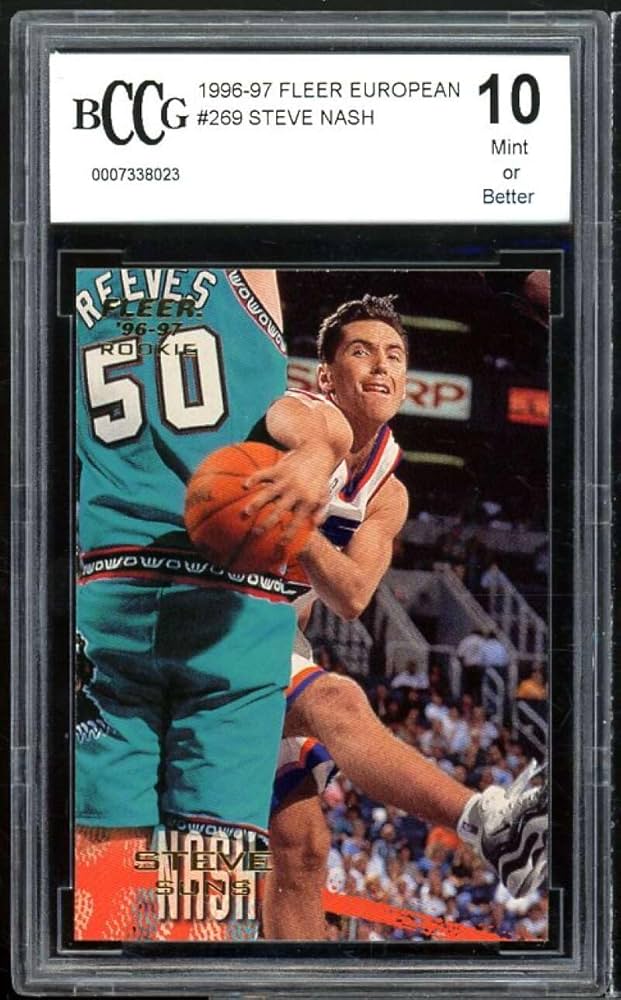 Amazon.com: 1996-97 Fleer European #269 Steve Nash Rookie Card BGS